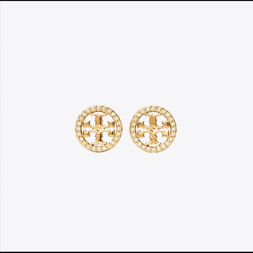 Tory Burch Miller Pave Stud Earrings